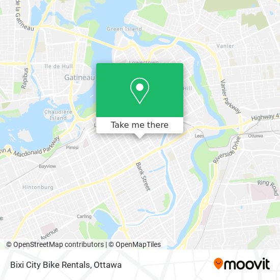 Bixi City Bike Rentals map