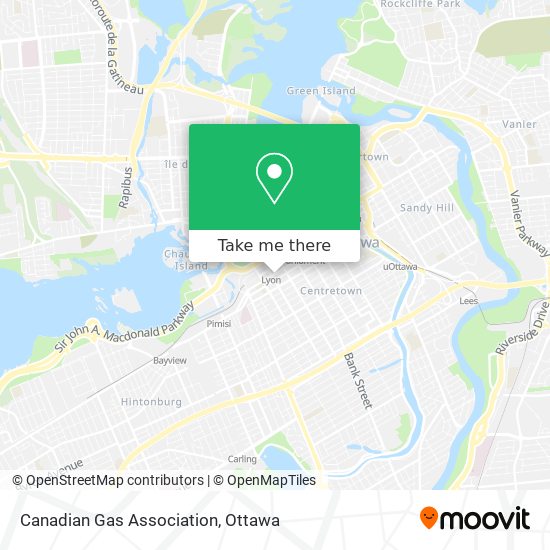 Canadian Gas Association map