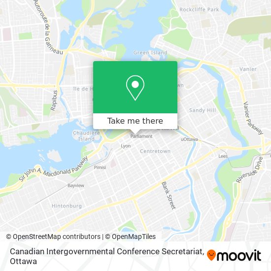 Canadian Intergovernmental Conference Secretariat map