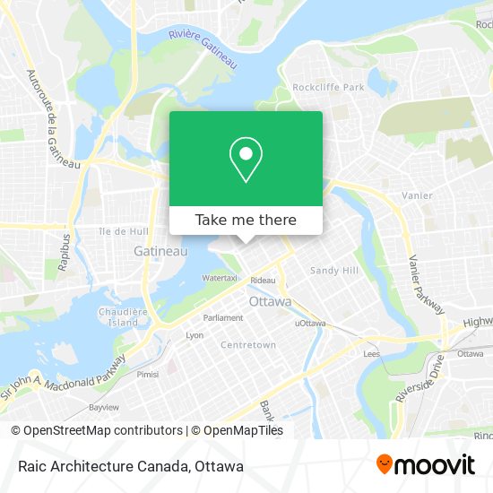 Raic Architecture Canada map