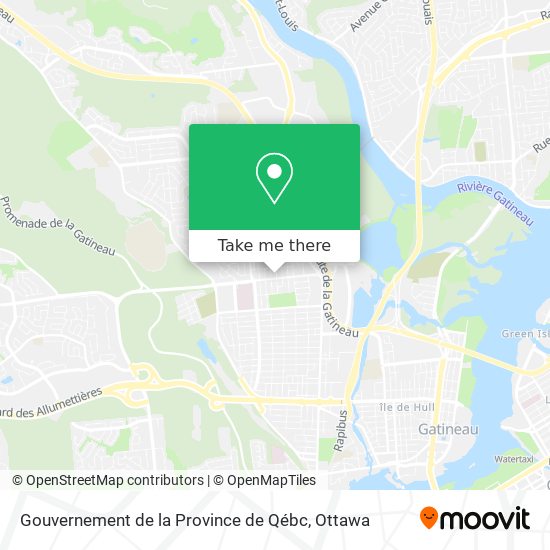 Gouvernement de la Province de Qébc map