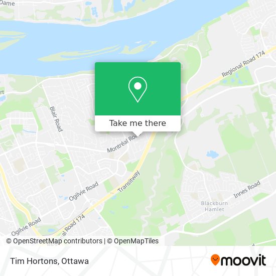 Tim Hortons map