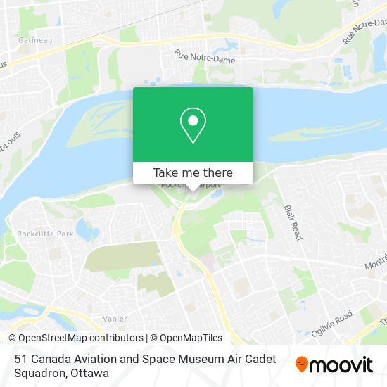51 Canada Aviation and Space Museum Air Cadet Squadron map