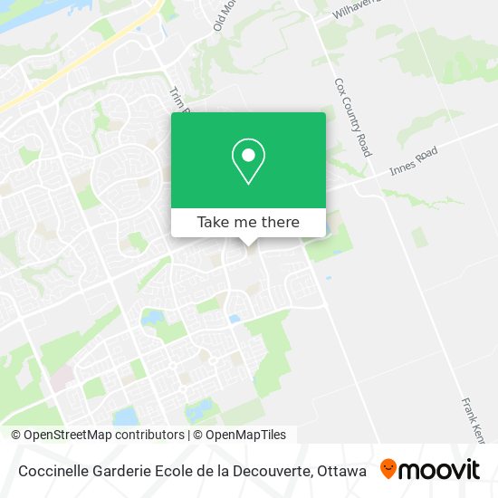 How to get to Coccinelle Garderie Ecole de la Decouverte in Ottawa