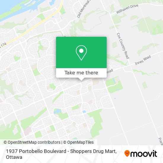 1937 Portobello Boulevard - Shoppers Drug Mart map