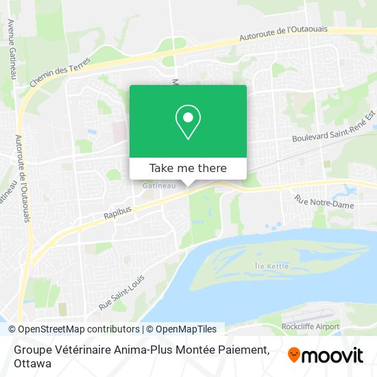 Groupe Vétérinaire Anima-Plus Montée Paiement map