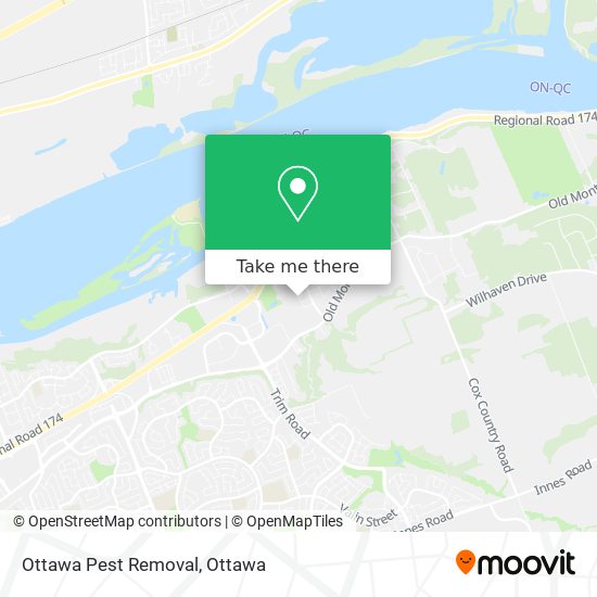 Ottawa Pest Removal map