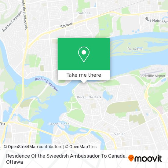 Residence Of the Sweedish Ambassador To Canada map