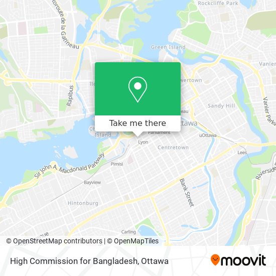 High Commission for Bangladesh map