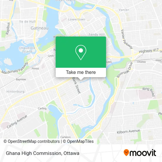 Ghana High Commission map