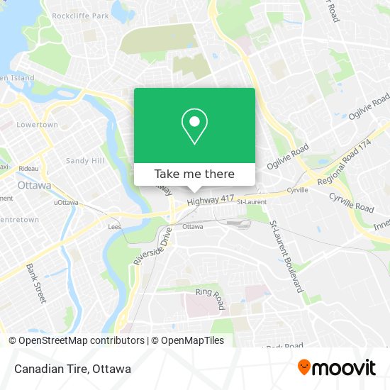 Canadian Tire map