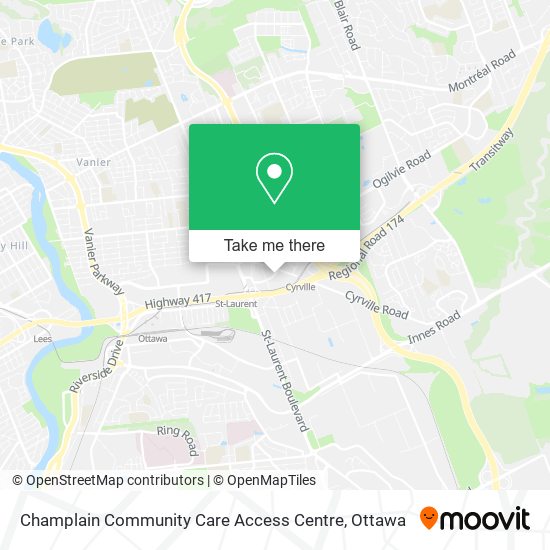 Champlain Community Care Access Centre map