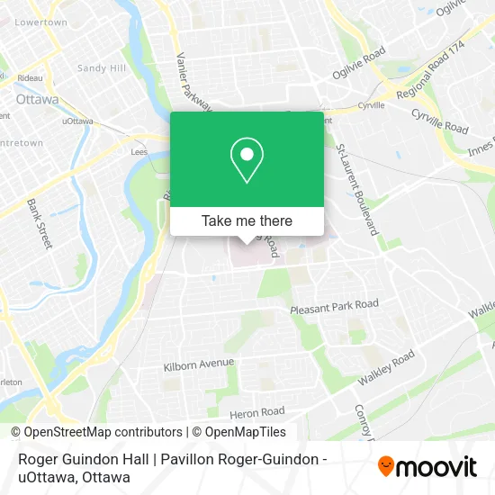 Roger Guindon Hall | Pavillon Roger-Guindon - uOttawa map