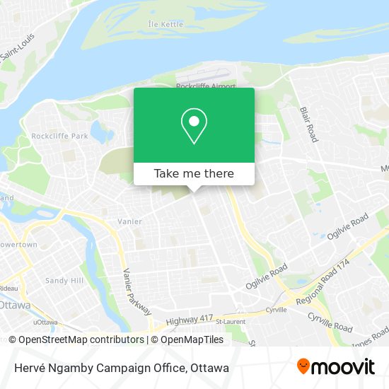 Hervé Ngamby Campaign Office map