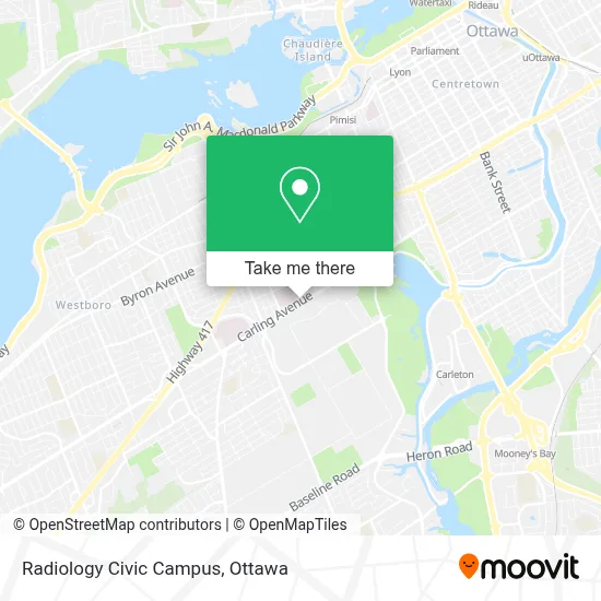 Radiology Civic Campus map