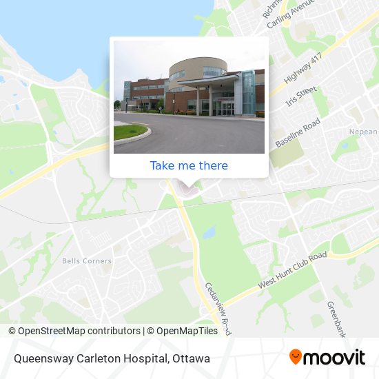 Queensway Carleton Hospital map