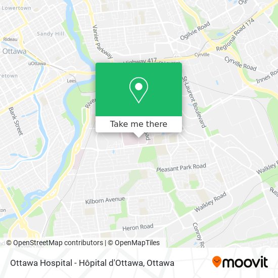 Ottawa Hospital - Hôpital d'Ottawa map