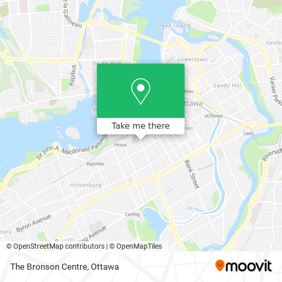 The Bronson Centre map