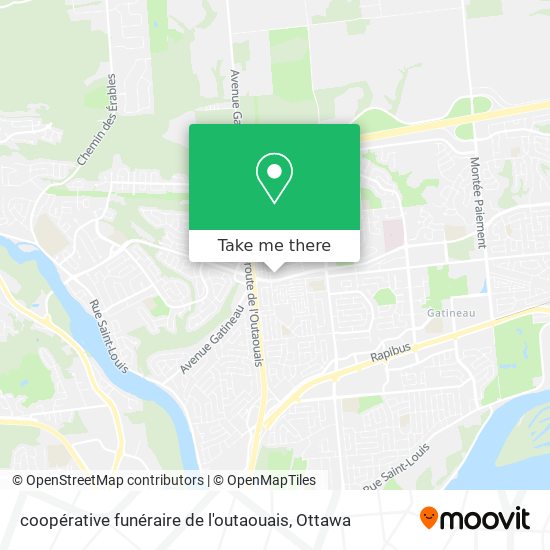 coopérative funéraire de l'outaouais map