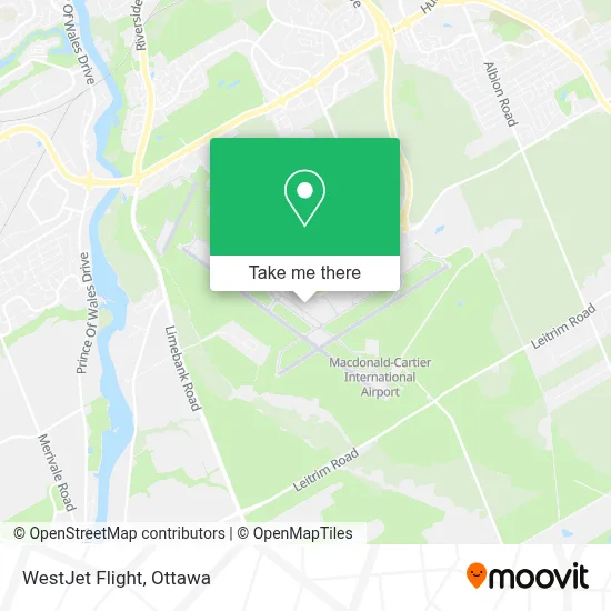 WestJet Flight map
