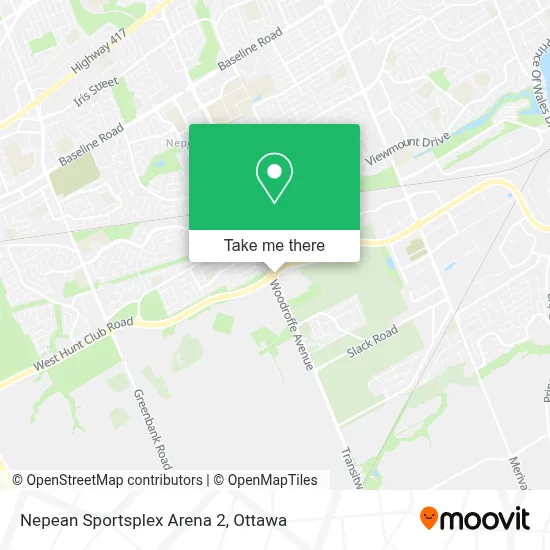 Nepean Sportsplex Arena 2 map