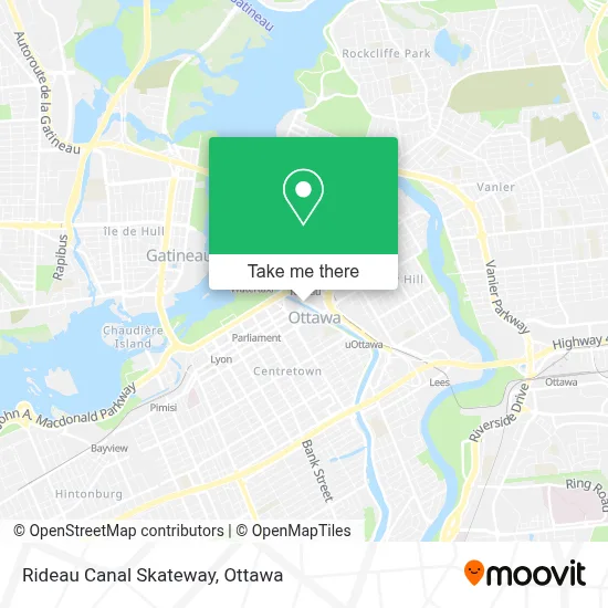 Rideau Canal Skateway map