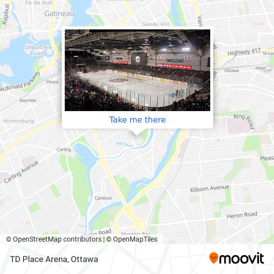 TD Place Arena map