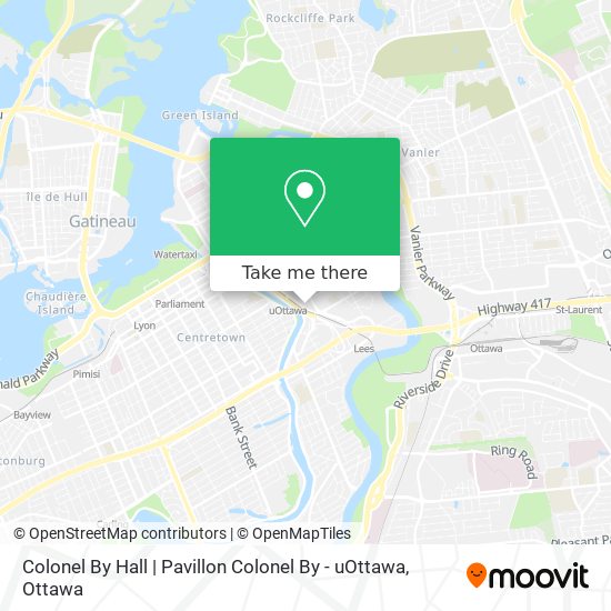 Colonel By Hall | Pavillon Colonel By - uOttawa map