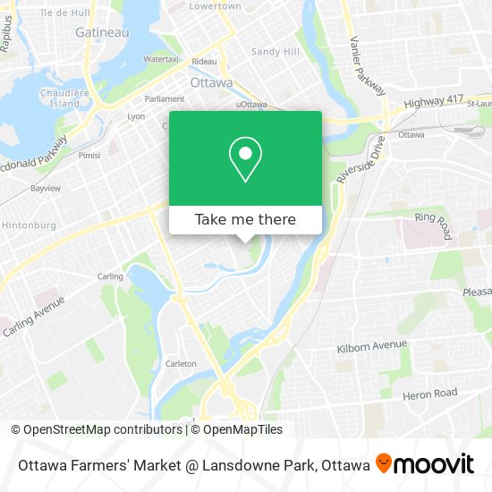 Ottawa Farmers' Market @  Lansdowne Park map