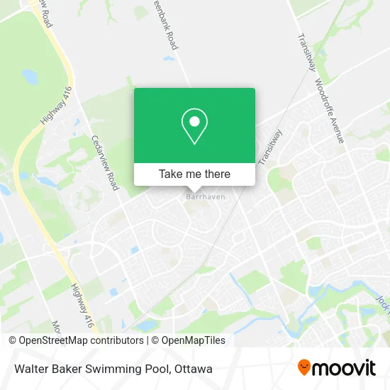 Walter Baker Swimming Pool map