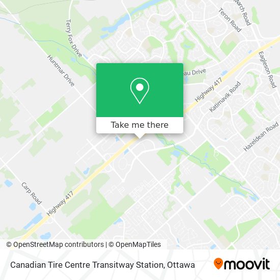 Canadian Tire Centre Transitway Station map