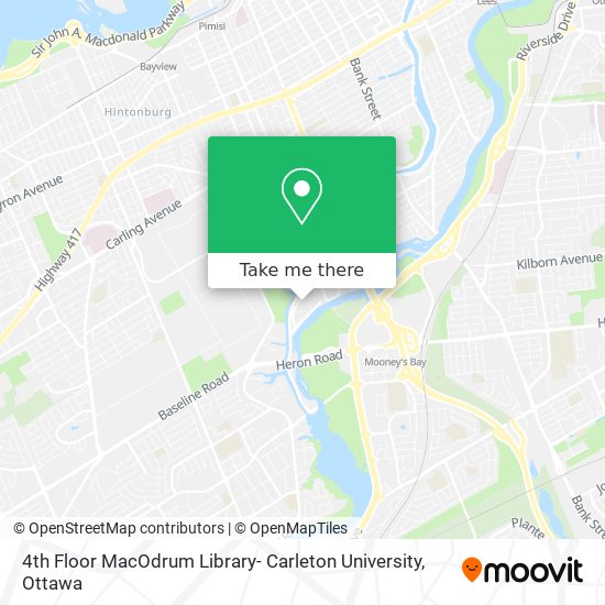 4th Floor MacOdrum Library- Carleton University map