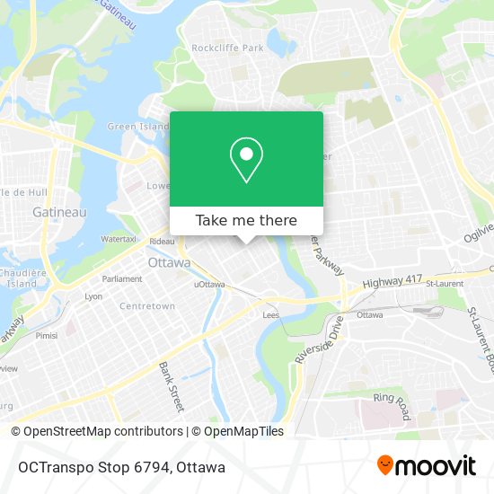 OCTranspo Stop 6794 plan