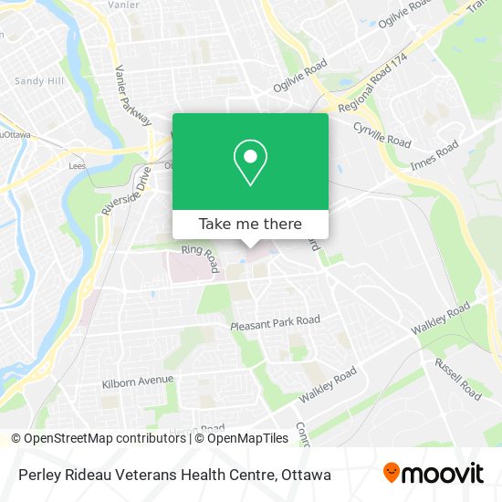 Perley Rideau Veterans Health Centre map