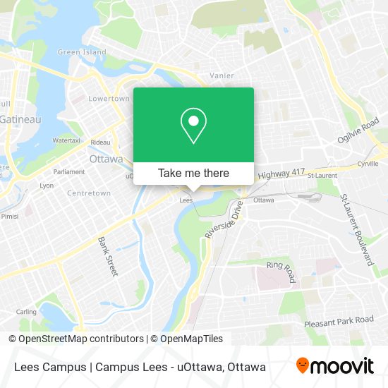 Lees Campus | Campus Lees - uOttawa plan