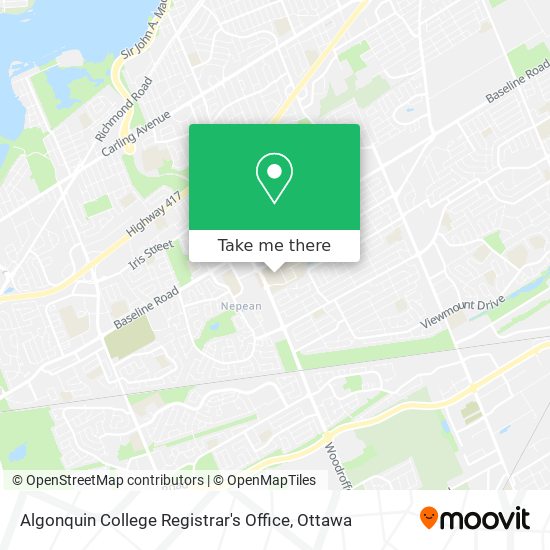 Algonquin College Registrar's Office plan