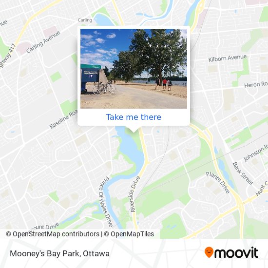 Mooney's Bay Park map