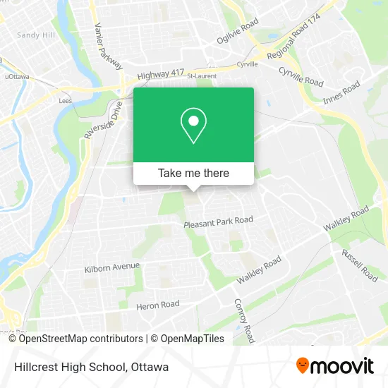 Hillcrest High School map