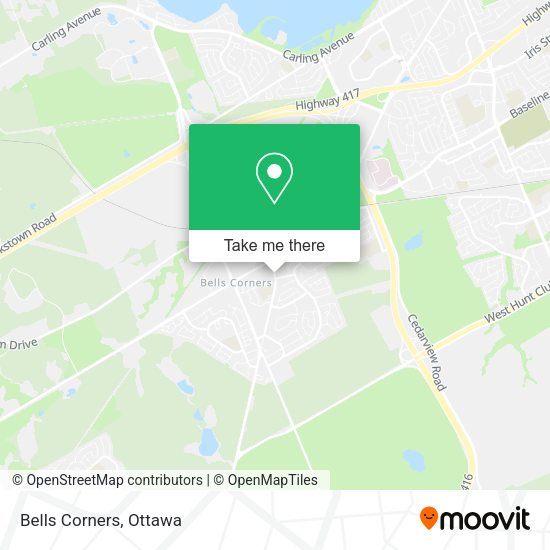 Bells Corners map