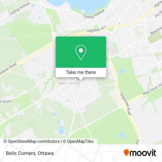 Bells Corners map