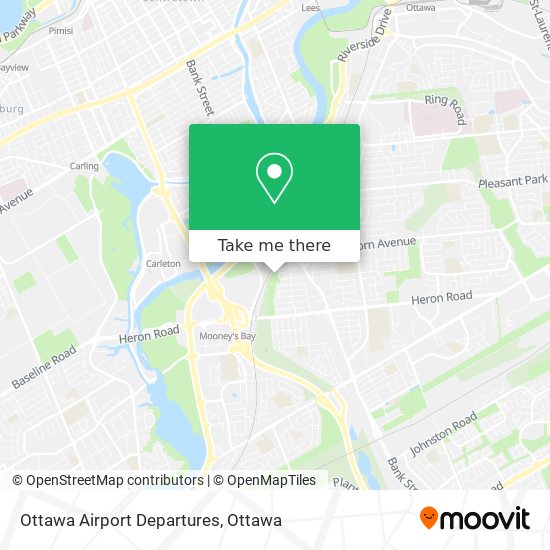 Ottawa Airport Departures map