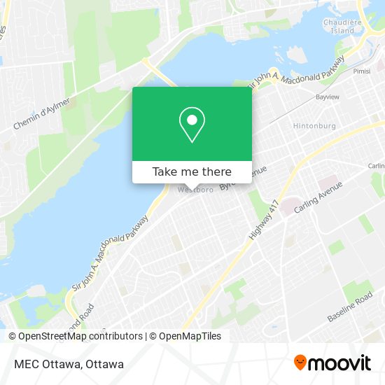 MEC Ottawa map