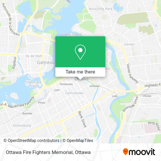Ottawa Fire Fighters Memorial map