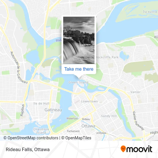 Rideau Falls map