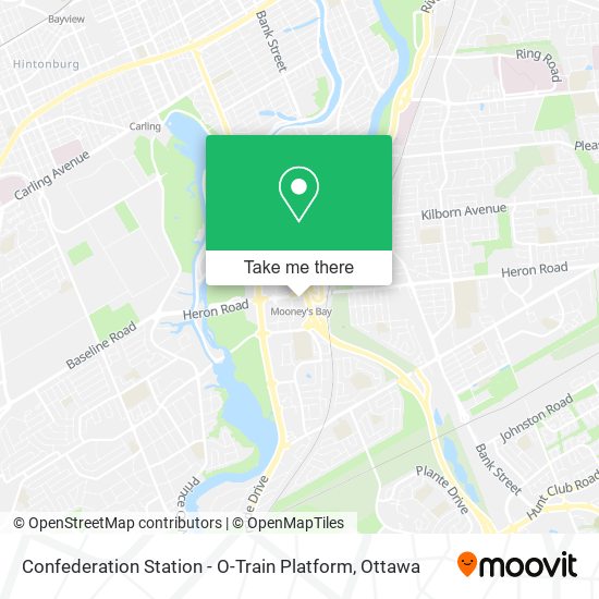 Confederation Station - O-Train Platform map