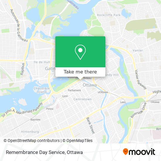 Remembrance Day Service map