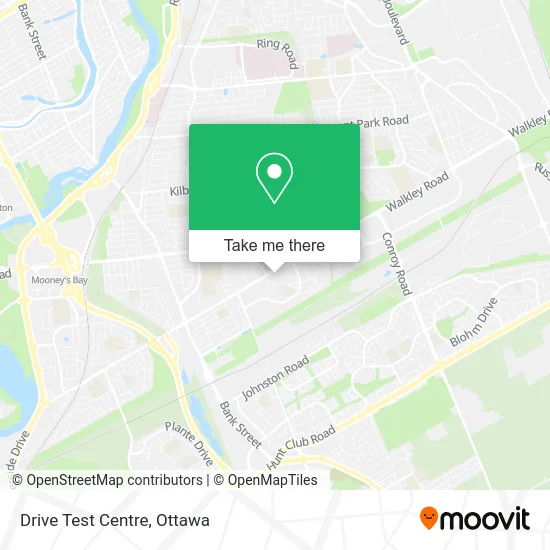 Drive Test Centre map