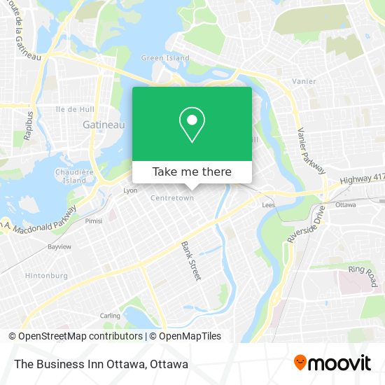 The Business Inn Ottawa map