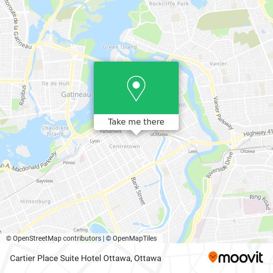 Cartier Place Suite Hotel Ottawa map