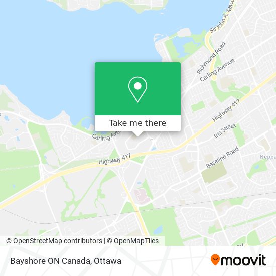 Bayshore ON Canada map